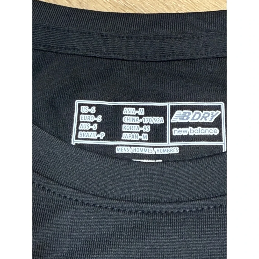 New Balance NB Dry Long Sleeve Athletic Shirt Black Crew Neck Performance Top S - Picture 4 of 5